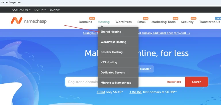 NameCheap 主机